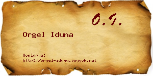 Orgel Iduna névjegykártya